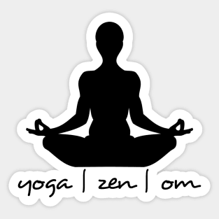 Yoga-zen-om posture Sticker